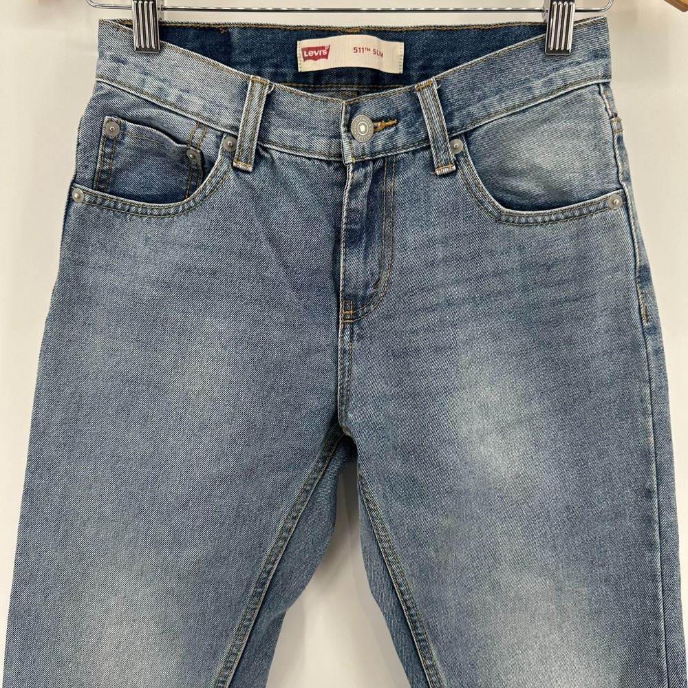 Levi's 511 Jeans Boys 14 Reg Blue Denim Cotton Straight Leg Slim Fit Classic